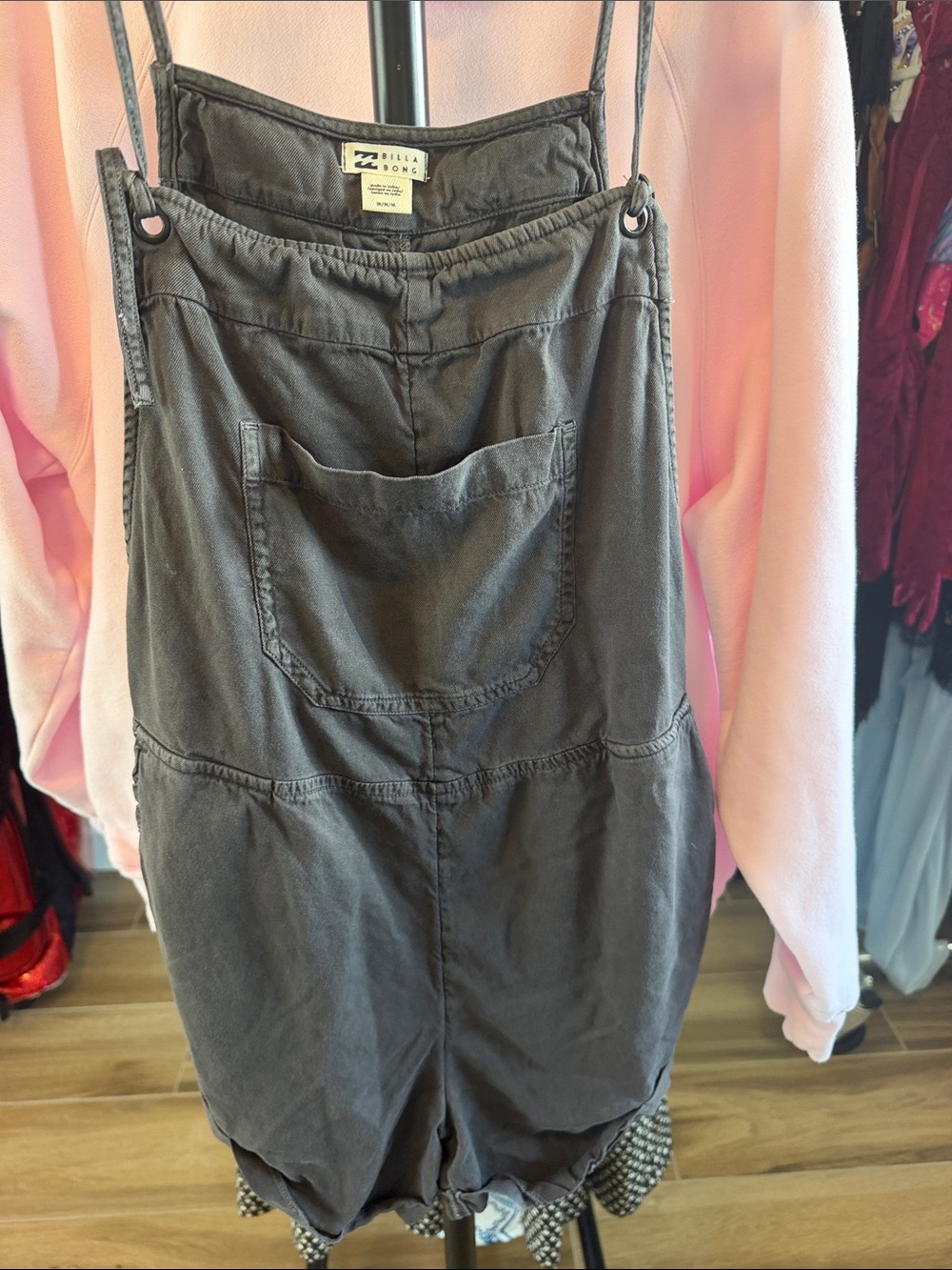 Billabong girls size medium charcoal, gray romper
